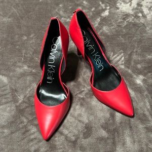 Calvin Klein red high heels